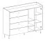 Zweifarbige Kommode Sampont 07, Beige / Eiche hell, 115 x 155 x 42 cm, mit 6 Fächern und 4 Schubladen, ABS-Kanten, einfache und rasche Montage