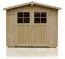 Gartenhaus 2,9 x 2,9 Meter (inkl. Dach) | Naturbelassen | Satteldach | 28 mm Blockbohlen Abbildung