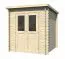 Holz-Gartenhaus 1,98 x 2,08 Meter (inkl. Dach) | Naturbelassen | Pultdach Abbildung