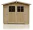 Gartenhaus 2,4 x 2,9 Meter (inkl. Dach) | Naturbelassen | Satteldach | 28 mm Blockbohlen Abbildung