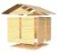 Kleines Gartenhaus 1,31 x 2,02 Meter (inkl. Dach) | aus Holz | aus vorgefertigten Elementen| unbehandelt | mit Satteldach Abbildung