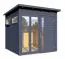 Holz-Gartenhütte 2,46 x 2,65 Meter (inkl. Dach) | Anthrazit |  Abbildung