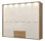 272 cm breiter Kleiderschrank mit 6 Türen, 7 Fächern und 2 Schubladen | Farbe: Beige | Tiefe: 56 cm Abbildung