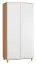 Drehtürenschrank / Kleiderschrank Arbolita 17, Farbe: Eiche / Weiß - Abmessungen: 195 x 93 x 57 cm (H x B x T)