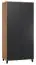 Drehtürenschrank / Kleiderschrank Leoncho 13, Farbe: Eiche / Schwarz - Abmessungen: 195 x 93 x 57 cm (H x B x T)