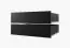 Schmaler Kleiderschrank mit fünf Fächern Strahlhorn 07, Farbe: Schwarz matt - Abmessungen: 200 x 100 x 62 cm (H x B x T), mit genügend Stauraum