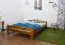 Kinderbett / Jugendbett Kiefer Vollholz massiv Eichefarben A11, inkl. Lattenrost - Abmessung 140 x 200 cm