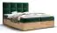 Boxspringbett mit weichen Veloursstoff 48, Farbe: Grün / Eiche Golden Craft - Liegefläche: 140 x 200 cm (B x L)