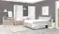 Doppelbett Cerdanyola 14, Farbe: Eiche / Weiß - Liegefläche: 160 x 200 cm (B x L)