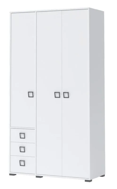 Kinder Kleiderschrank Weiß 236x126x56 cm Abbildung