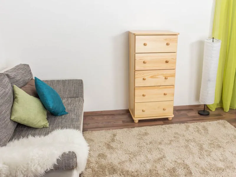 Kommode mit Schubladen Vollholz 60 cm