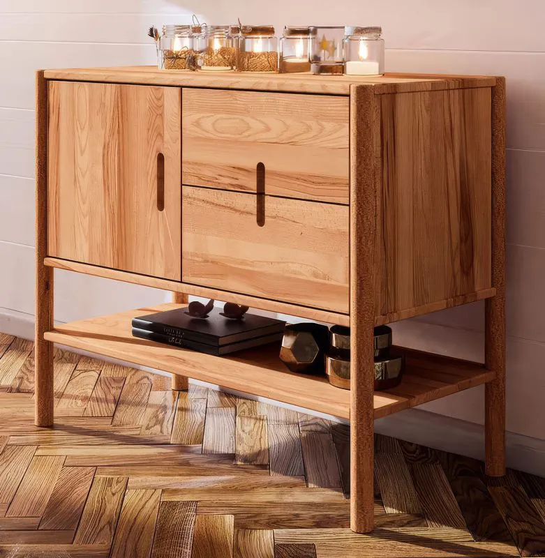 Kommode Wellsford 15 Kernbuche massiv geölt - Abmessungen: 84 x 97 x 46 cm (H x B x T)
