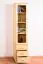 Regalschrank, Vitrine, 45 cm breit, Kiefer Holz-Massiv, Optik: Natur