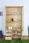 Wohnzimmerschrank, Vitrine, 102 cm breit, Kiefernholz massiv, Farbe: Natur