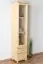 Regalschrank, Vitrine, 45 cm breit, Kiefer Holz-Massiv, Optik: Natur