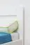 Einzelbett / Gästebett Kiefer Vollholz massiv weiß lackiert A27, inkl. Lattenrost - Abmessung 90 x 200 cm 