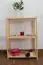 Regal, Küchenregal, Wohnzimmerregal, Bücherregal - 60 cm breit, Kiefer Holz-Massiv, Farbe: Natur Abbildung