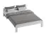 Jugendbett im schlichten Design Ansalonga 17, Kiefer Vollholz massiv, Farbe: Weiß - Liegefläche: 140 x 200 cm (B x L)