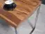 Schreibtisch mit verchromten Gestell, Farbe: Sheesham / Chrome - Abmessungen: 76 x 60 x 120 cm (H x B x T), mit einzigartiger Maserung