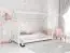 Kinderbett / Hausbett Kiefer Vollholz massiv weiß lackiert D5A, inkl. Lattenrost - Liegefläche: 80 x 160 cm (B x L)