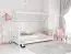 Kinderbett / Hausbett Kiefer Vollholz massiv weiß lackiert D5B, inkl. Lattenrost - Liegefläche: 80 x 160 cm (B x L)
