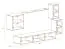 Schlichte Wohnwand Volleberg 33, Farbe: Weiß - Abmessungen: 140 x 250 x 40 cm (H x B x T), mit einen Wandregal