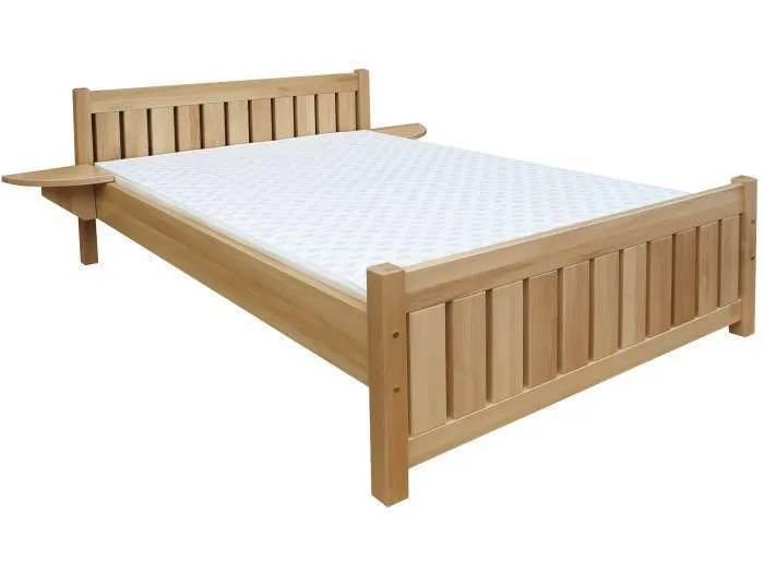 Holzbett 160 x 200 cm Buche massiv Natur mit Lattenrost Abbildung