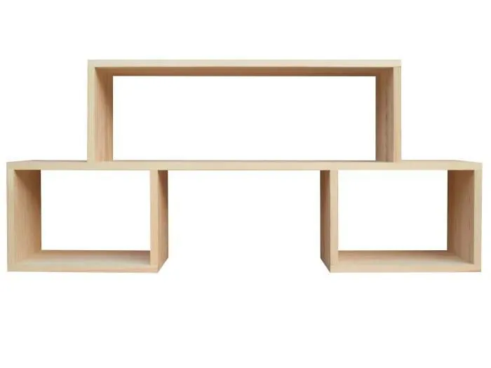 Bücherregal - 125 cm breit, Kiefer Holz-Massiv, Farbe: Natur Abbildung