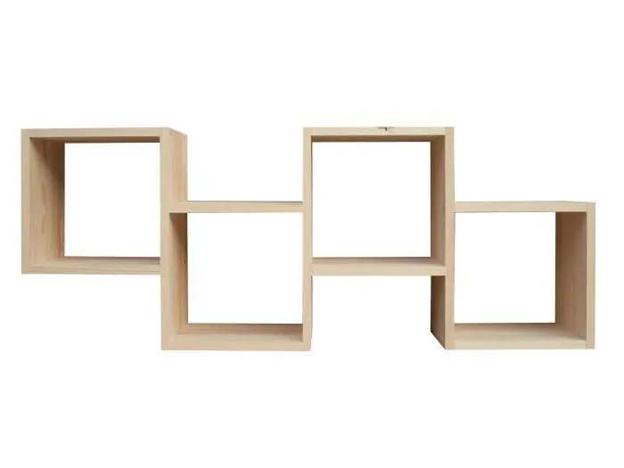 Bücherregal - 130 cm breit, Kiefer Holz-Massiv, Farbe: Natur Abbildung