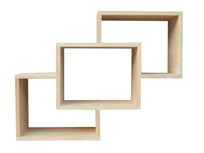 Bücherregal - 88 cm breit, Kiefer Holz-Massiv, Farbe: Natur Abbildung