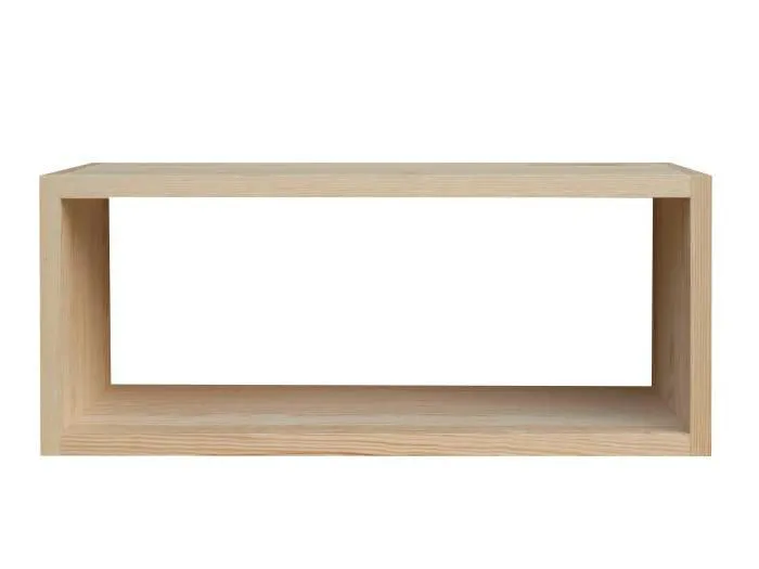 Küchenregal Hängeregal Küchen-Wandregal - 60 cm breit, Kiefer Massivholz, Farbe: Natur Abbildung