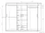 Schiebetürenschrank / Kleiderschrank Kikori 13, Farbe: Sonoma Eiche - Abmessungen: 210 x 200 x 62 cm (H x B x T)