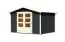 Gartenhaus mit Satteldach ohne Dachpappe, Farbe: Anthrazit, Grundfläche: 7,1 m²