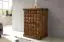 Exklusiver Barschrank aus Sheesham Massivholz, Farbe: Sheesham - Abmessungen: 91 x 64 x 50 cm (H x B x T), mit einzigartigem Kachelmuster