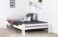 Einzelbett / Gästebett "Easy Premium Line" K5, 140 x 200 cm Buche Vollholz massiv weiß lackiert