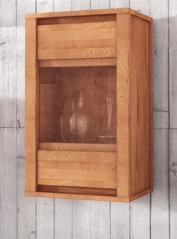 Hängeschrank Tasman 25 Kernbuche massiv geölt - Abmessungen: 76 x 45 x 35 cm (H x B x T)
