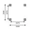 Quadratischer Pavillon, Farbe Natur KDI, Grundfläche 11,3 m²