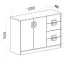 Kinderzimmer - Kommode Fabian 08, Farbe: Eiche Hellbraun / Weiß - 93 x 120 x 40 cm (H x B x T)