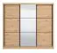 Dreitüriger Schiebetürenschrank Panevo 06, eine Spiegeltür, Farbe: Eiche Artisan, modernes Design, ABS-Kanten, Maße: 215,5 x 242 x 60 cm, 11 Fächer