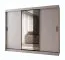 Schiebetürenschrank | 10 Fächer | Kaschmir | 2 Kleiderstangen | hochwertig Verarbeitet | Kleiderschrank | 250 x 62 x 200 cm | dekorative Spiegeltür