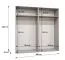 Drehtürenschrank / Kleiderschrank | Farbe: Kaschmir | Soft-Close-Funktion | 2 Spiegeltüren | ABS-Kanten | Griffe: Gold | Maße: 200 x 52 x 202 cm | 2 Kleiderstangen