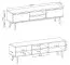 TV-Unterschrank Maryhill 04, Farbe: Eiche Riviera / Weiß - Abmessungen: 50 x 160 x 40 cm (H x B x T)