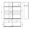 Kleiderschrank | Farbe: Opak Weiß | breit | 1 Spiegeltür | Schiebetürenschrank | Maße: 220 x 61 x 217,5 cm | ABS-Kanten | 2 Kleiderstangen | 2 Fächer