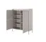 Helles Wohnzimmer - Set A Balta, 4-teilig, Push-to-open Funktion, Farbe: Beige, ABS-Kantenschutz, Beine: Metall