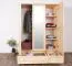 Kleiderschrank Massivholz natur 019 - 190 x 120 x 60 cm (H x B x T)