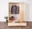 Kleiderschrank Holz natur 019 - Abmessung 190 x 120 x 60 cm (H x B x T)