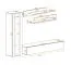 Wohnwand mit LED-Beleuchtung Hompland 70, Farbe: Weiß - Abmessungen: 170 x 210 x 40 cm (H x B x T), mit Push-to-open Funktion