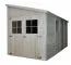 Anlehn-Gartenhaus inkl. Seitenwand - 4,16 x 2,16 Meter - unbehandelt - Pultdach Abbildung