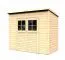 Gartenhaus 1,21 x 2,44 Meter (inkl. Dach) | Natur | Pultdach Abbildung