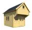Gartenhaus 3,85 x 2,9 Meter (inkl. Dach) | Natur | Satteldach | 40 mm Blockbohlen Abbildung